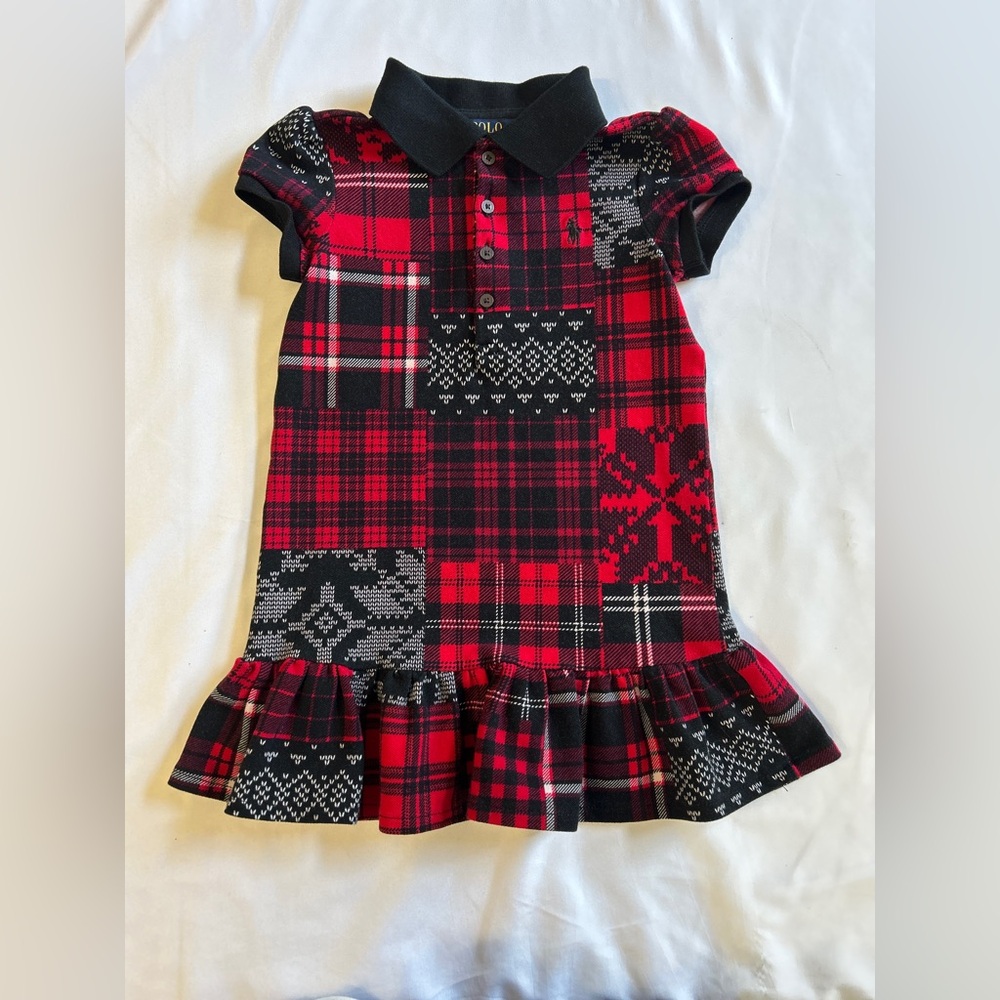 Polo Ralph Lauren Holiday Patchwork Dress (Size 4T)